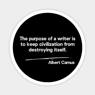 Albert Camus Writer Typography Quote Magnet